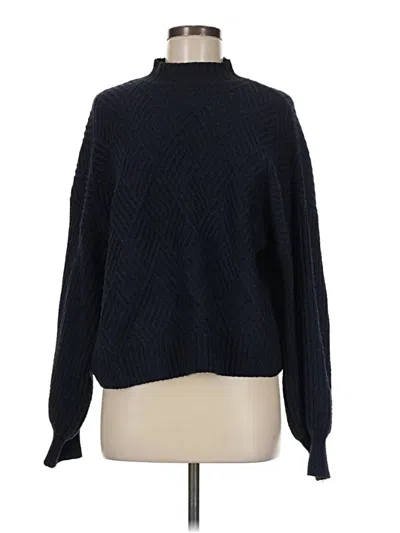Pre-owned Forever 21 Contemporary Turtleneck Sweater In Blue