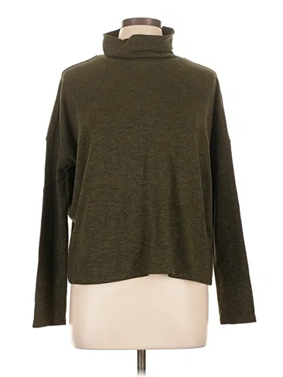 Pre-owned Forever 21 Contemporary Turtleneck Sweater In Green