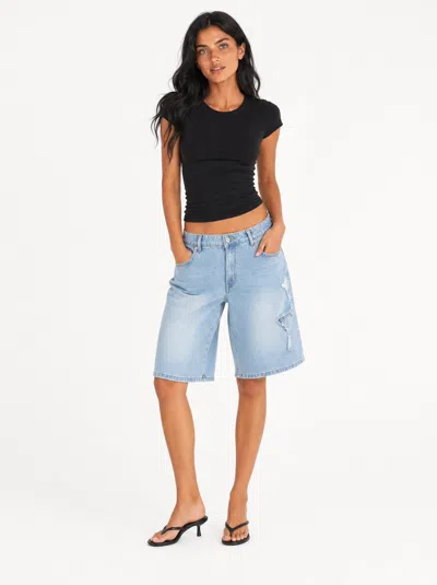 Forever 21 Denim Bermuda Shorts In Blue