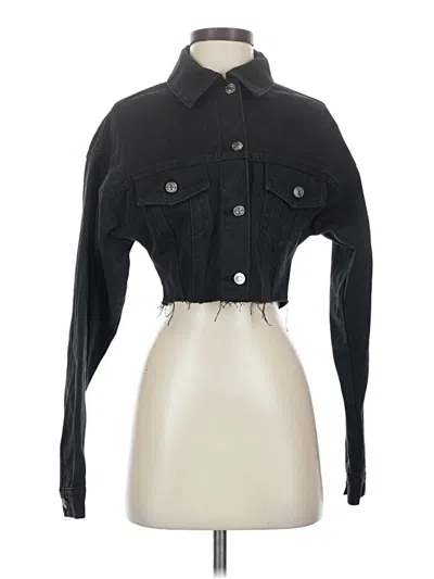 Pre-owned Forever 21 Denim Jacket In Black