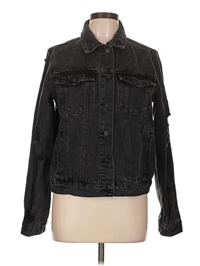 Pre-owned Forever 21 Denim Jacket In Black