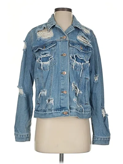 Pre-owned Forever 21 Denim Jacket In Blue