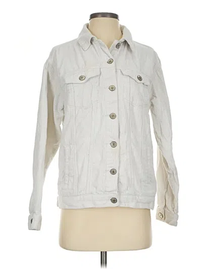Pre-owned Forever 21 Denim Jacket In Ivory