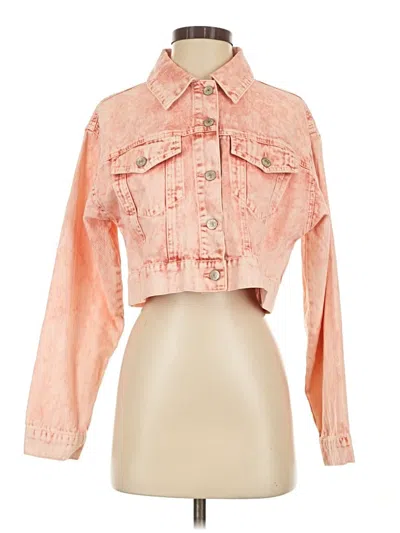 Pre-owned Forever 21 Denim Jacket In Orange