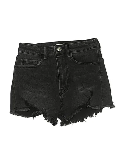Pre-owned Forever 21 Denim Shorts In Black