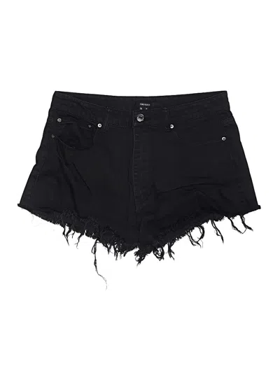 Pre-owned Forever 21 Denim Shorts In Black