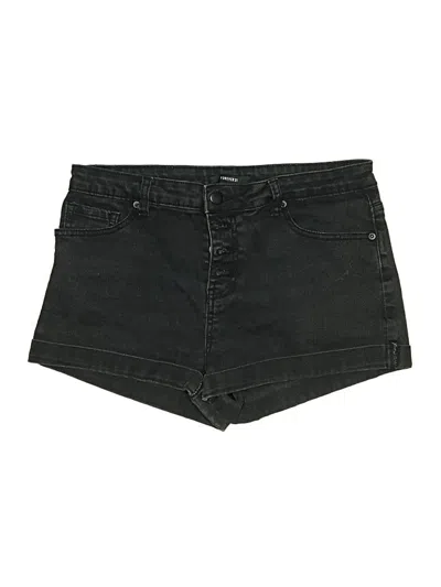 Pre-owned Forever 21 Denim Shorts In Black