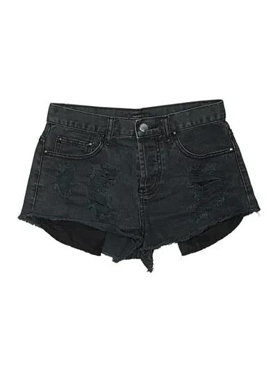 Pre-owned Forever 21 Denim Shorts In Black