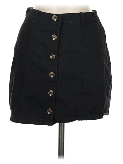Pre-owned Forever 21 Denim Skirt In Black