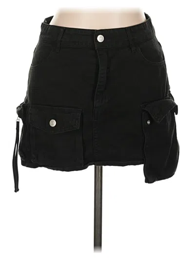 Pre-owned Forever 21 Denim Skirt In Black