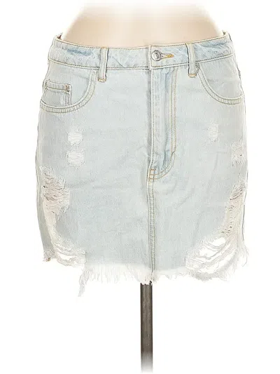 Pre-owned Forever 21 Denim Skirt In Blue