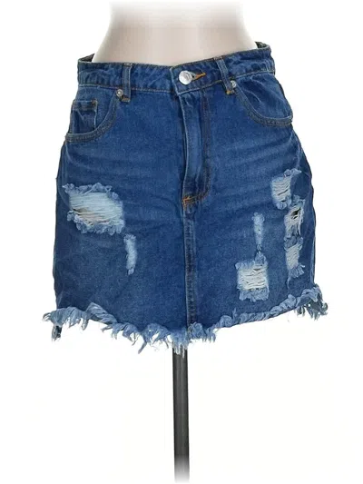 Pre-owned Forever 21 Denim Skirt In Blue