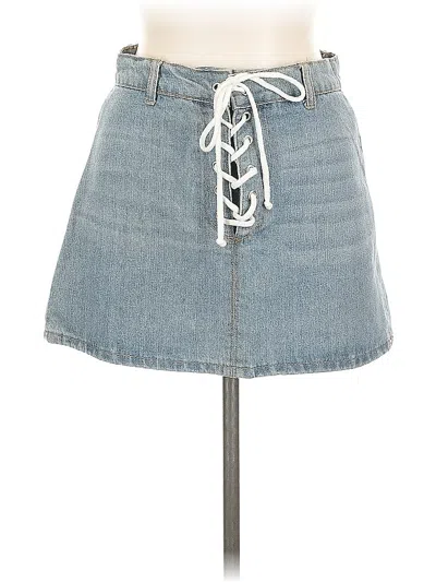 Pre-owned Forever 21 Denim Skirt In Blue