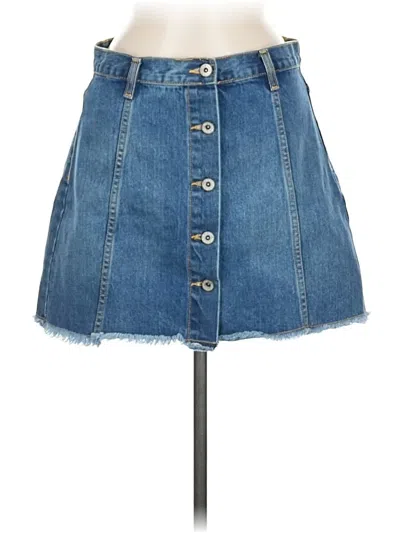 Pre-owned Forever 21 Denim Skirt In Blue
