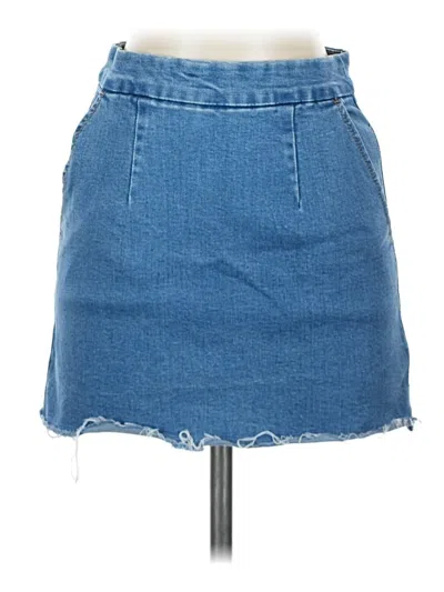 Pre-owned Forever 21 Denim Skirt In Blue