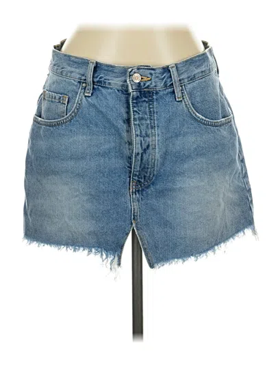 Pre-owned Forever 21 Denim Skirt In Blue