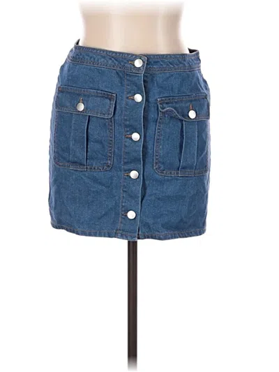 Pre-owned Forever 21 Denim Skirt In Blue