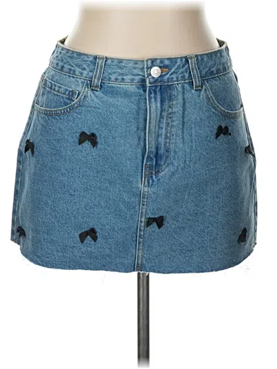 Pre-owned Forever 21 Denim Skirt In Blue