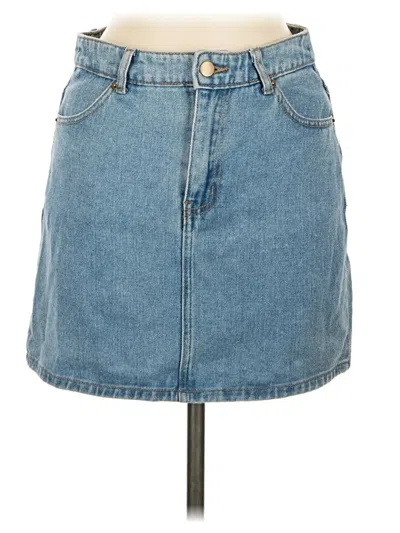 Pre-owned Forever 21 Denim Skirt In Blue