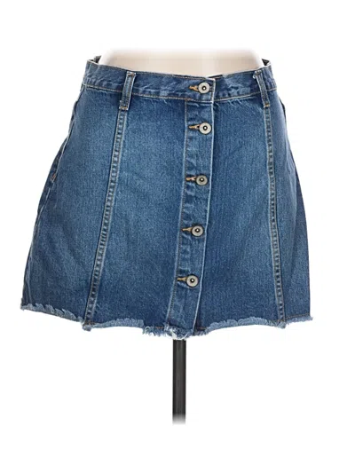 Pre-owned Forever 21 Denim Skirt In Blue