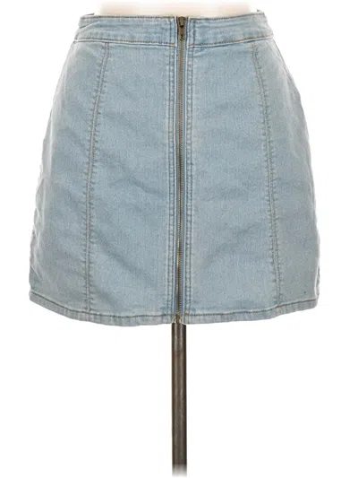 Pre-owned Forever 21 Denim Skirt In Blue
