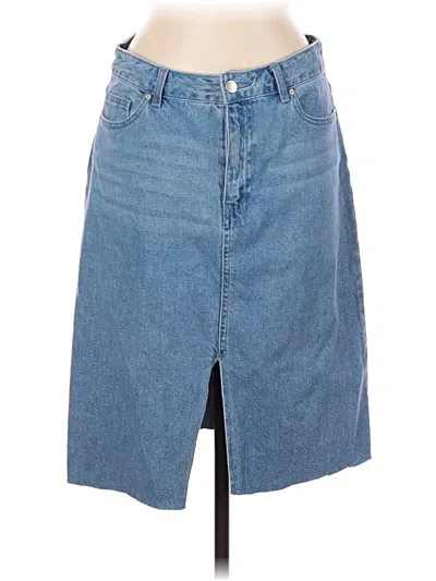 Pre-owned Forever 21 Denim Skirt In Blue