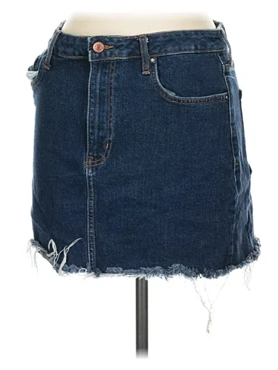 Pre-owned Forever 21 Denim Skirt In Blue