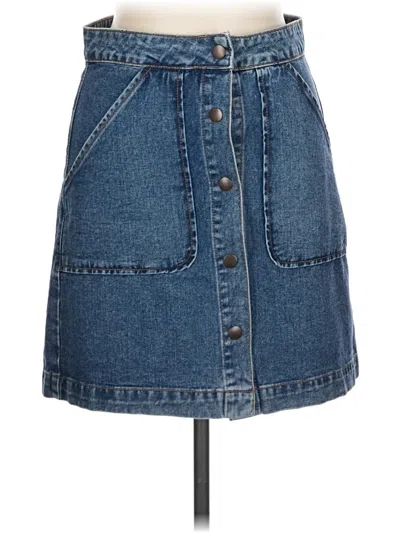 Pre-owned Forever 21 Denim Skirt In Blue
