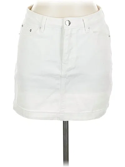 Pre-owned Forever 21 Denim Skirt In White