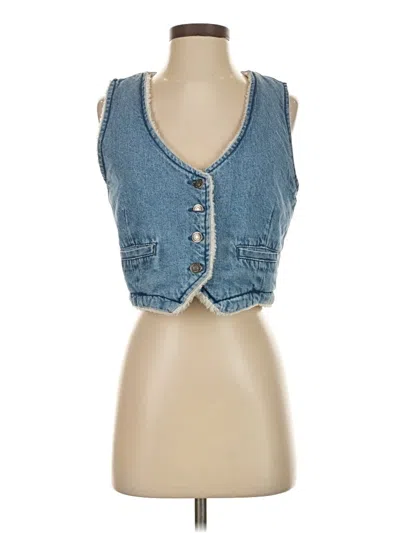 Pre-owned Forever 21 Denim Vest In Blue