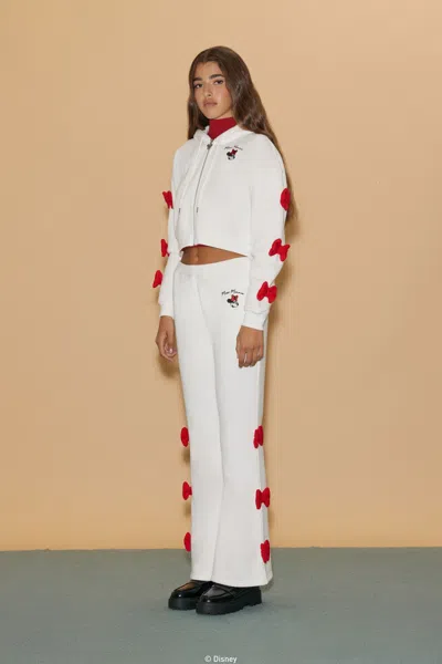 Forever 21 Disney Minnie Mouse Bow Sweatpants In Multi