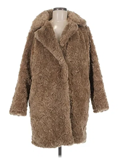 Pre-owned Forever 21 Faux Fur Jacket In Brown