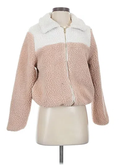 Pre-owned Forever 21 Faux Fur Jacket In Ivory