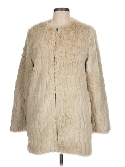 Pre-owned Forever 21 Faux Fur Jacket In Ivory