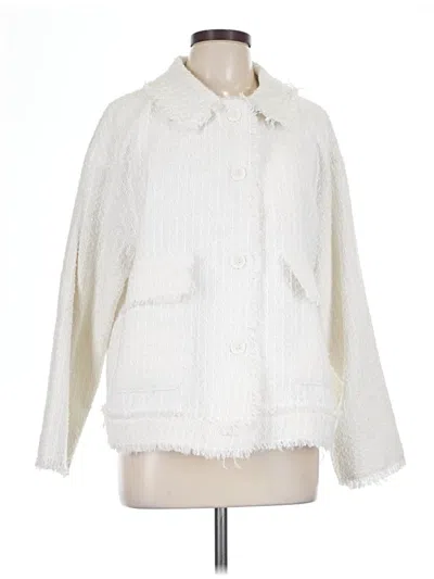 Pre-owned Forever 21 Faux Fur Jacket In Ivory
