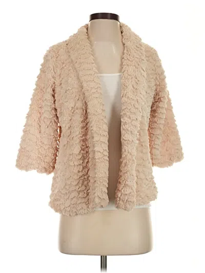 Pre-owned Forever 21 Faux Fur Jacket In Tan