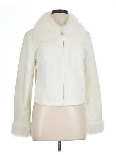 Pre-owned Forever 21 Faux Fur Jacket In White