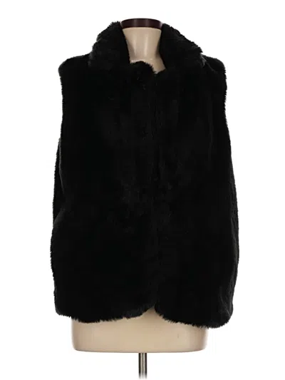 Pre-owned Forever 21 Faux Fur Vest In Black