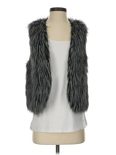 Pre-owned Forever 21 Faux Fur Vest In Gray