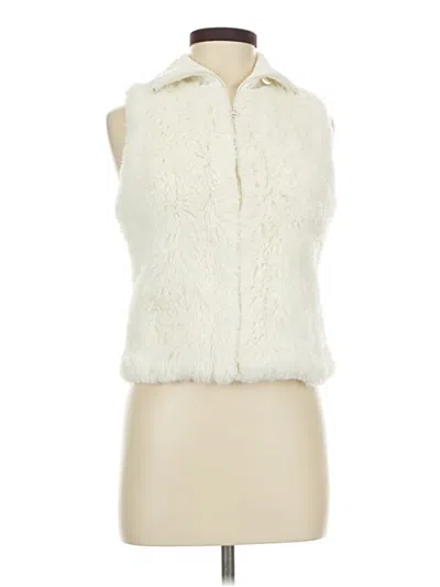 Pre-owned Forever 21 Faux Fur Vest In Ivory