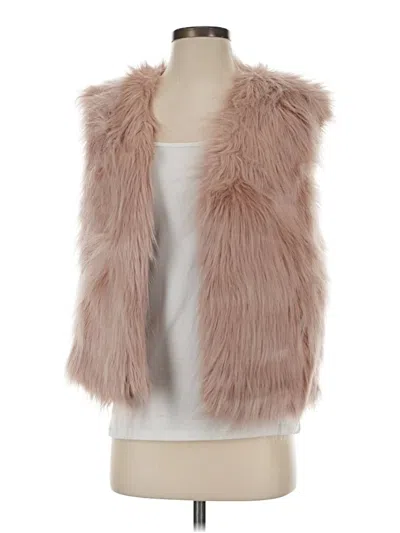 Pre-owned Forever 21 Faux Fur Vest In Pink