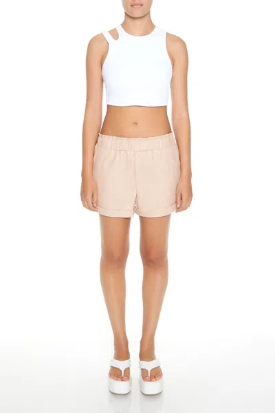 Forever 21 Faux Leather High-waist Shorts In Pattern
