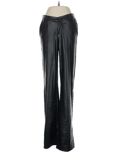 Pre-owned Forever 21 Faux Leather Pants In Black