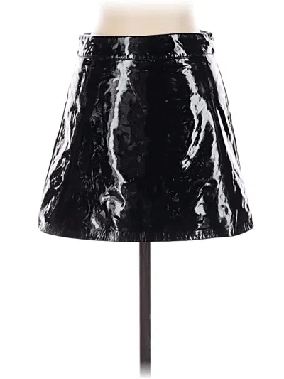 Pre-owned Forever 21 Faux Leather Skirt In Black