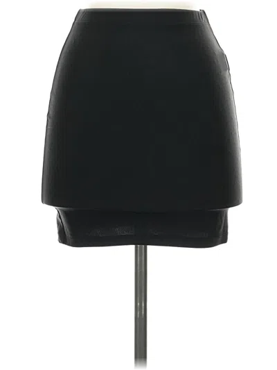 Pre-owned Forever 21 Faux Leather Skirt In Black