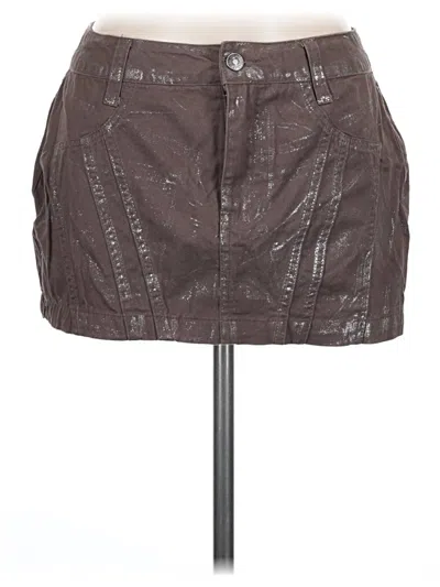 Pre-owned Forever 21 Faux Leather Skirt In Brown