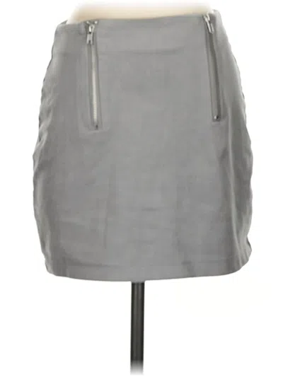 Pre-owned Forever 21 Faux Leather Skirt In Gray