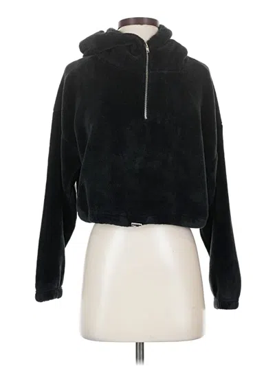 Pre-owned Forever 21 Fleece Jacket In Black