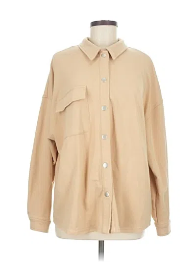 Pre-owned Forever 21 Fleece Jacket In Brown