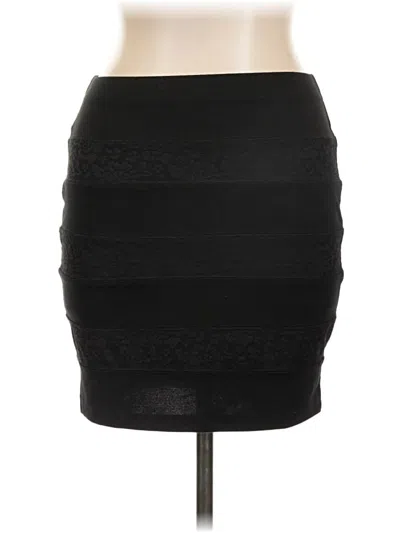 Pre-owned Forever 21 Formal Skirt In Black